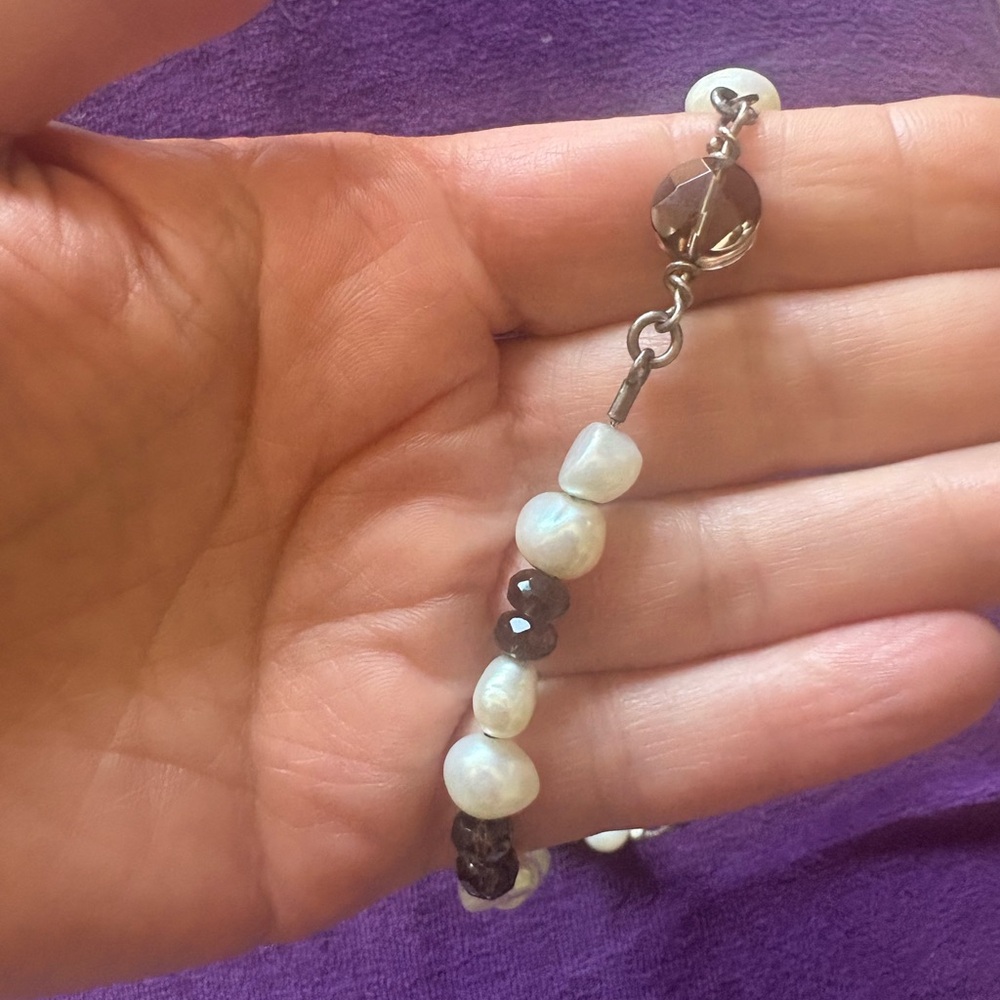 Silpada White and Silver Pearl Necklace - Picture 3 of 3